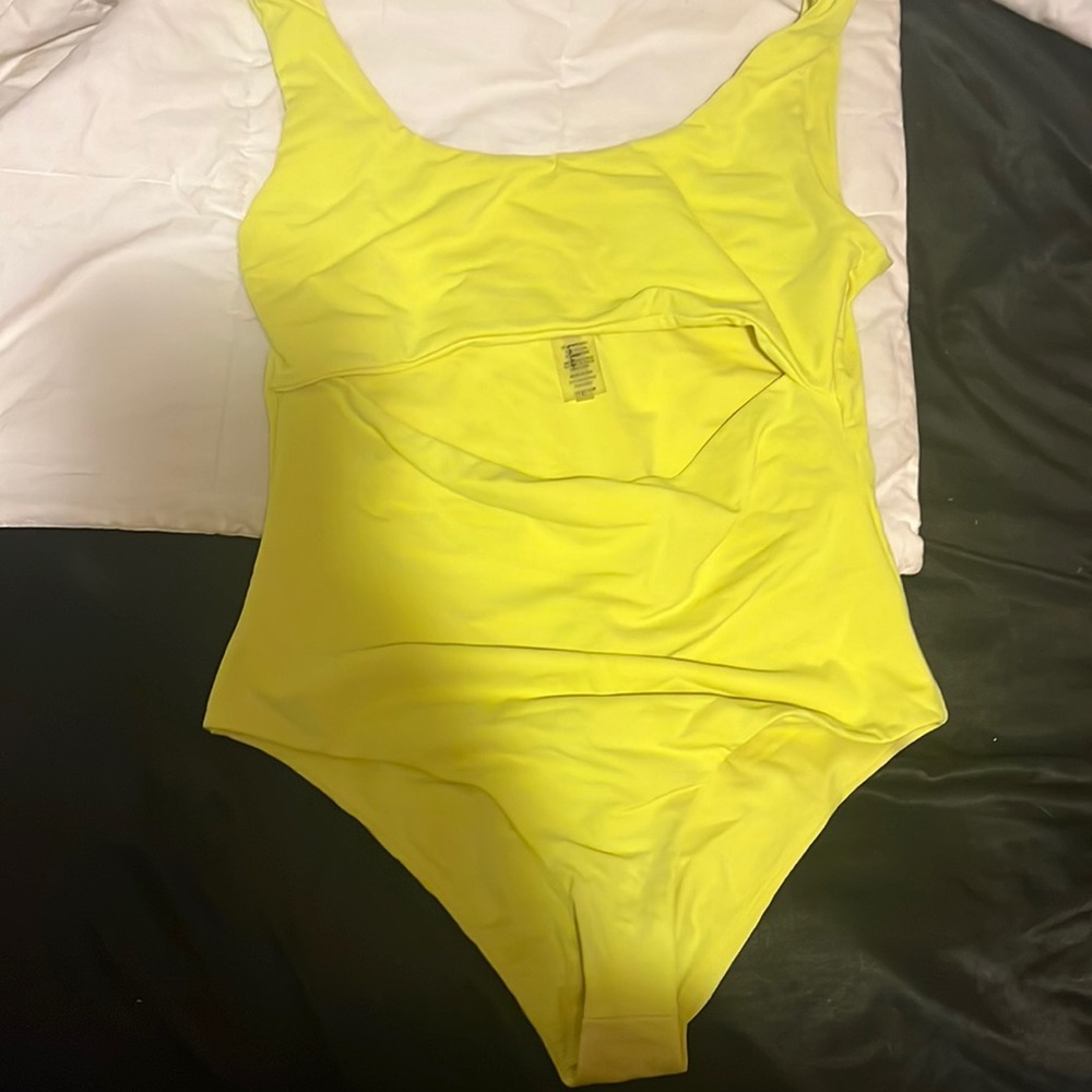 Neon yellow one piece